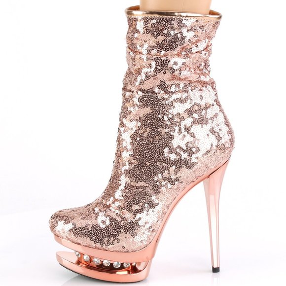 Sequin Shiny High Heel Platform Boots | Tajna Shoes – Tajna Club Sequin Rhinestone Platform High Heel Ankle Boots